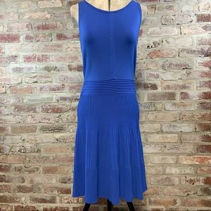 Lauren By Ralph Lauren Blue Sleeveless Dress